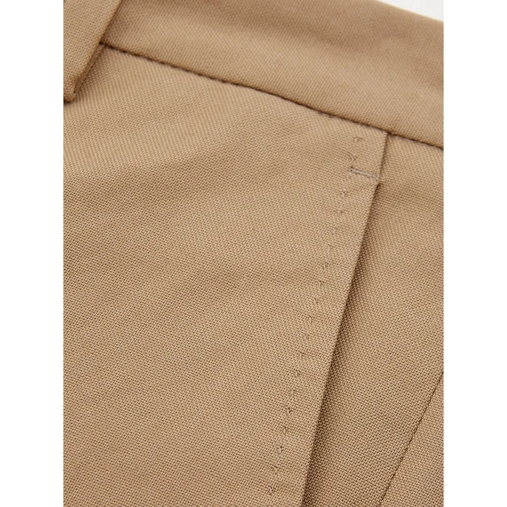 Elegant Brown Cotton Trousers for Women sold by Louxly product image thumbnail 5