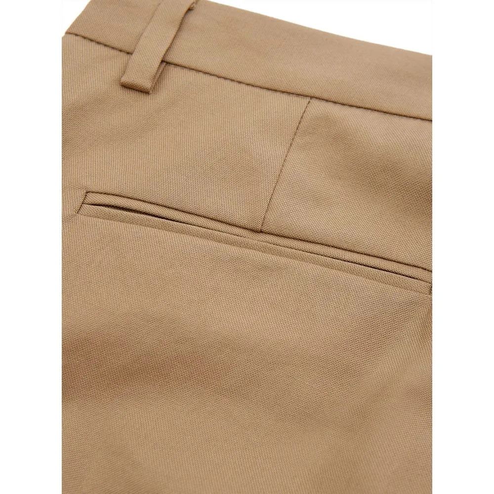 Elegant Brown Cotton Trousers for Women sold by Louxly product image thumbnail 3