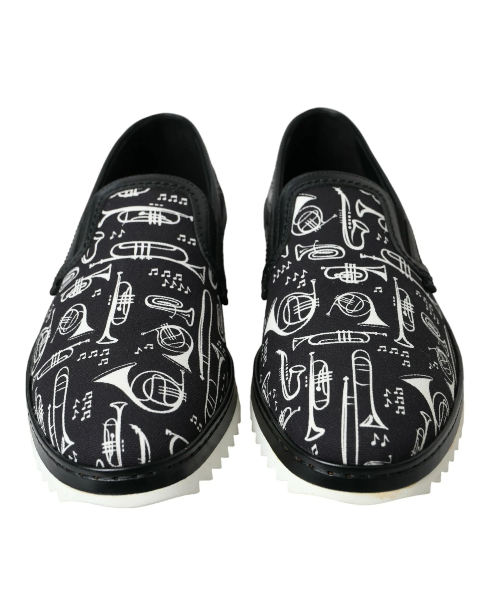 Black Instrument Print Slip On Loafers Shoes sold by Louxly product image thumbnail 2