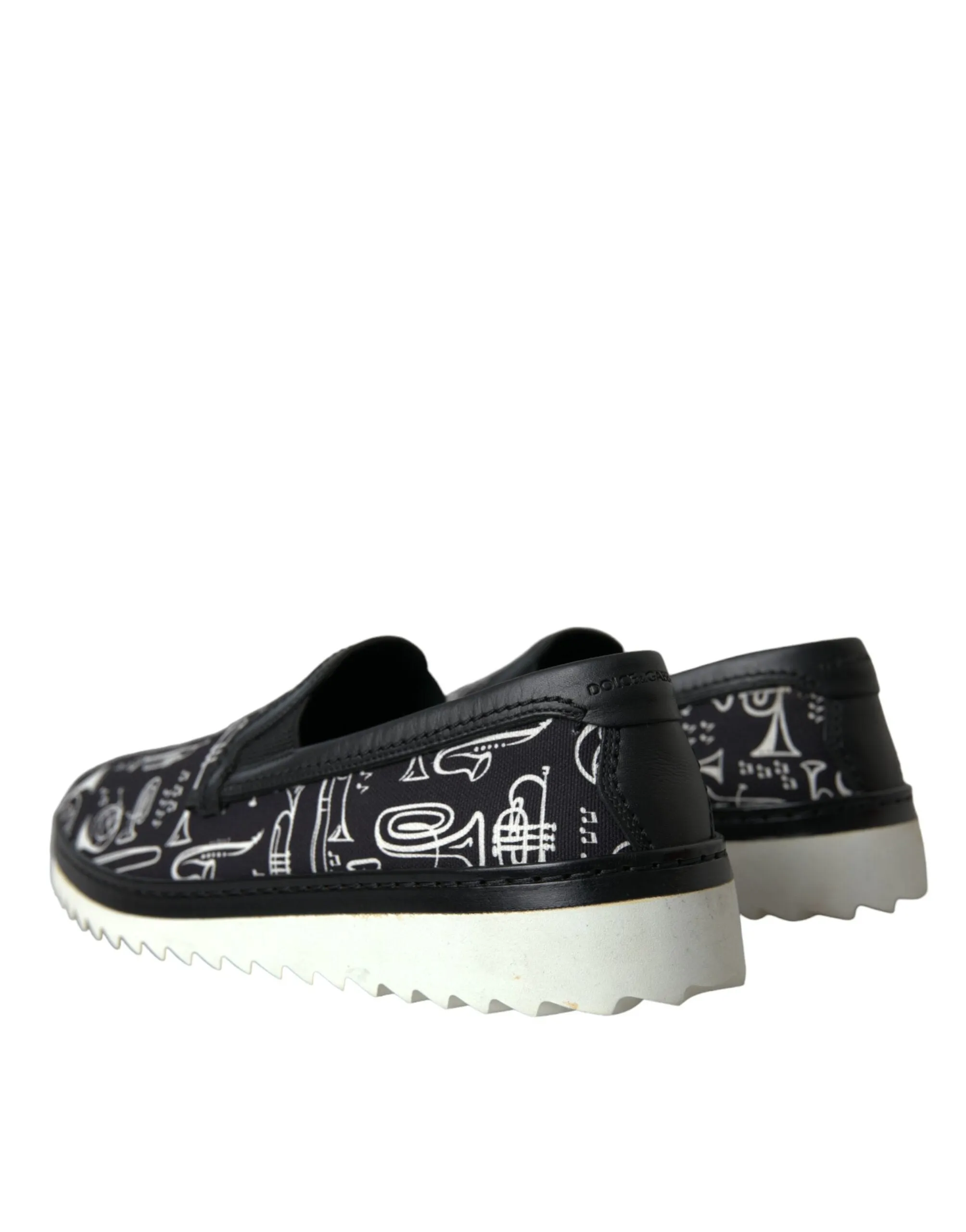 Black Instrument Print Slip On Loafers Shoes sold by Louxly product image thumbnail 4