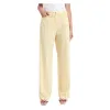 Elegant Smooth Fabric Trousers in Yellow sold by Louxly