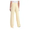 Elegant Smooth Fabric Trousers in Yellow sold by Louxly