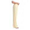 Elegant Smooth Fabric Trousers in Yellow sold by Louxly