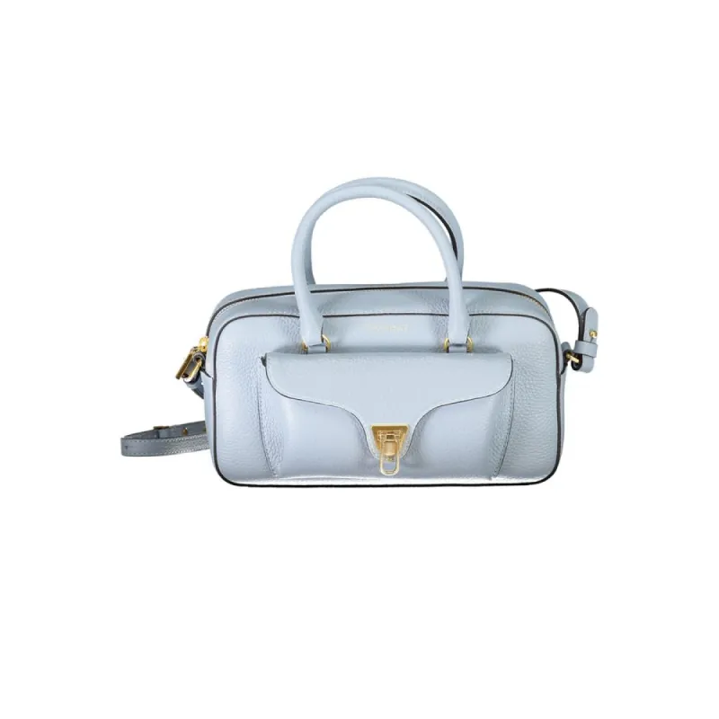 Light Blue Leather Handbag sold by Louxly