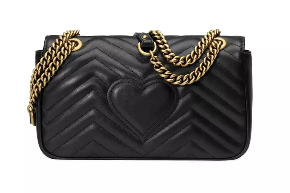 Elegant Chevron Quilted Leather Shoulder Bag sold by Louxly product image thumbnail 2