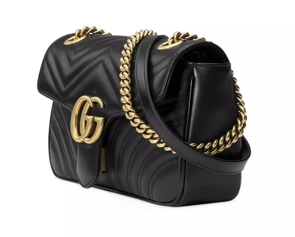 Elegant Chevron Quilted Leather Shoulder Bag sold by Louxly product image thumbnail 3