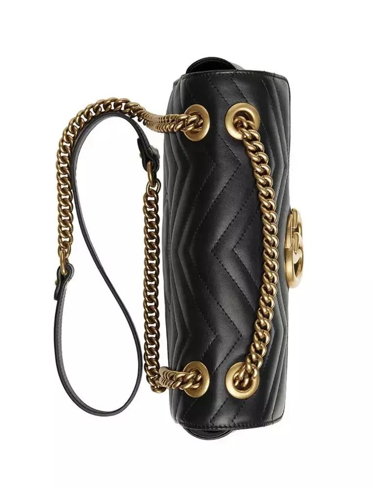 Elegant Chevron Quilted Leather Shoulder Bag sold by Louxly product image thumbnail 4