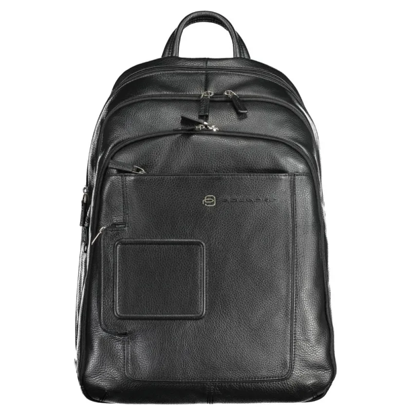 Black Leather Men Backpack sold by Louxly