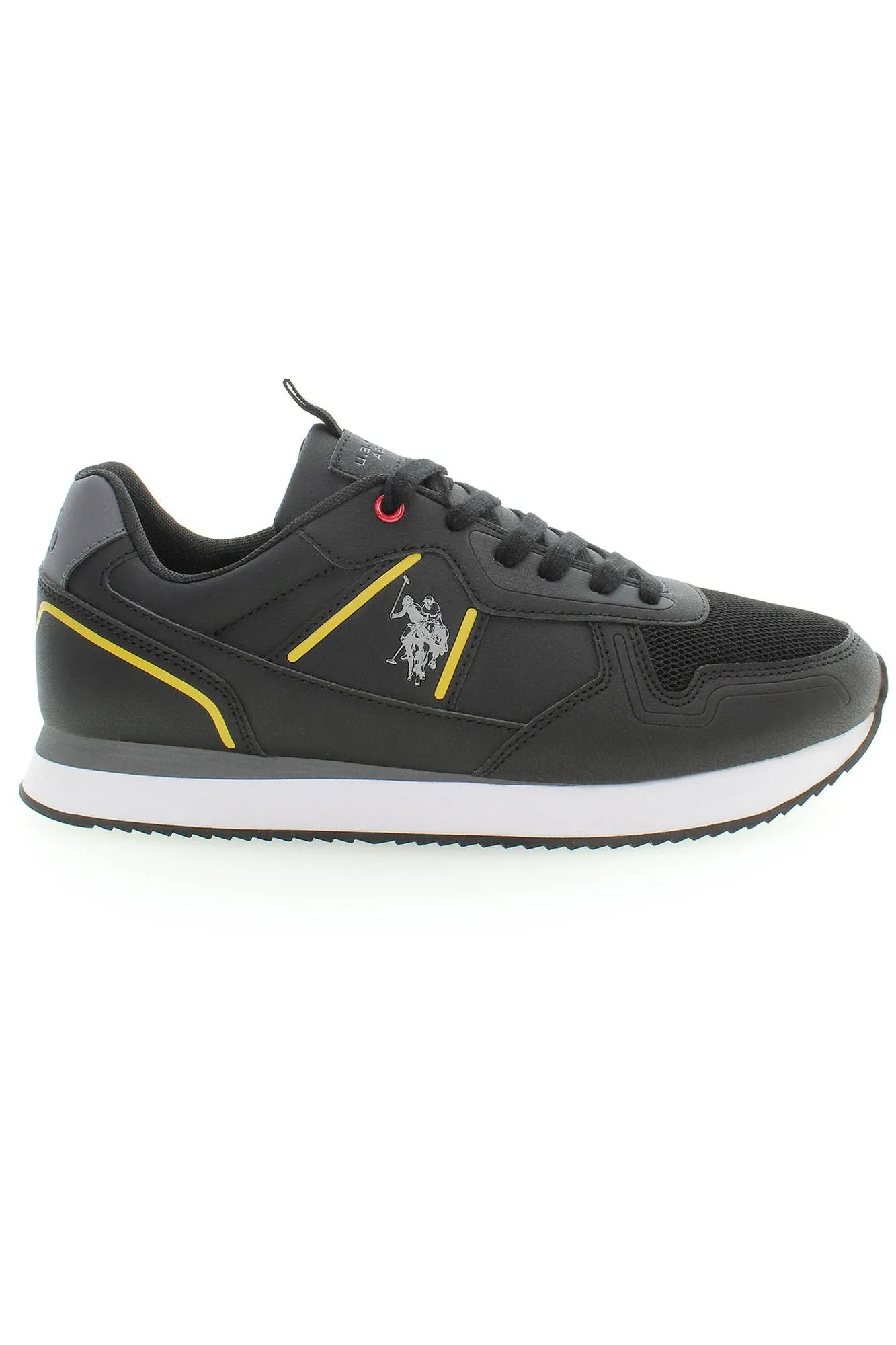 Black Polyester Men Sneaker sold by Louxly