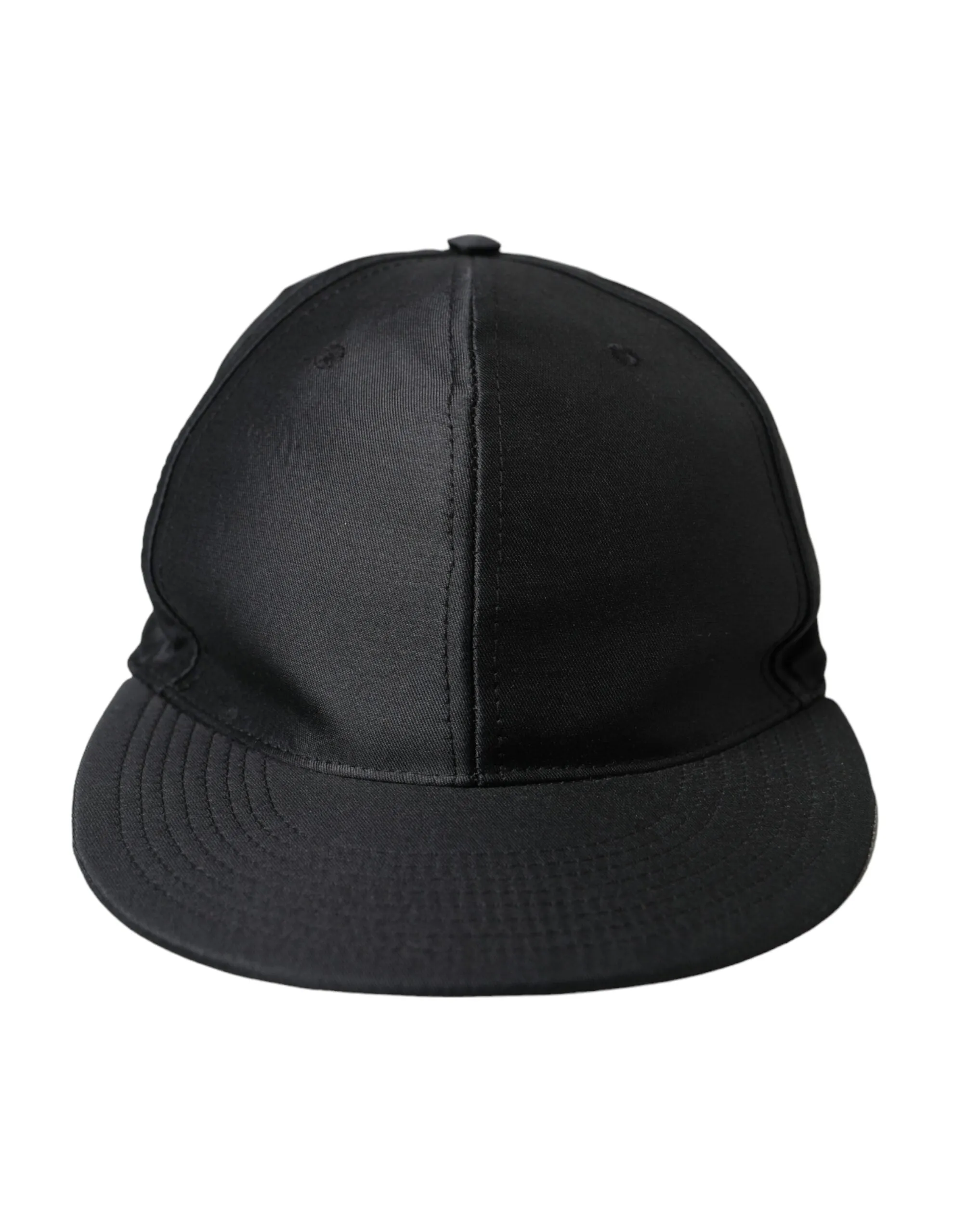 Black Silk Cotton Logo Baseball Hat Men sold by Louxly