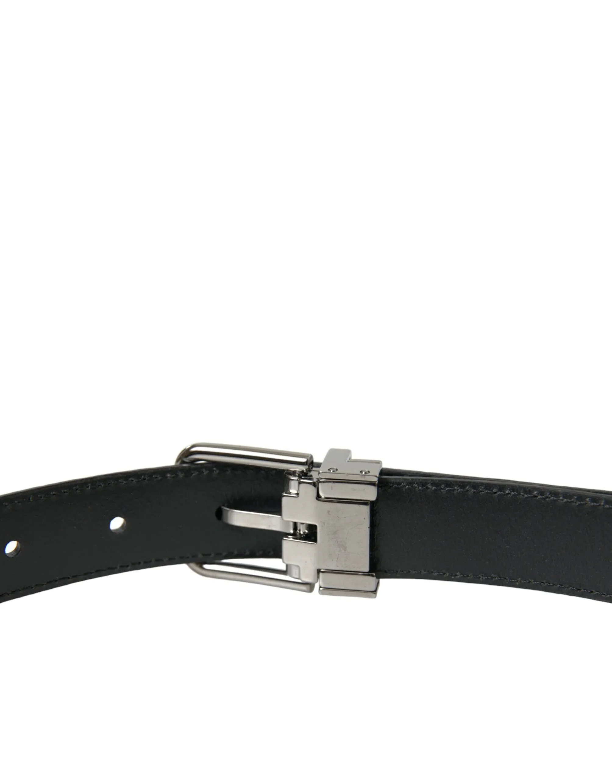 Elegant Black Leather Belt with Metal Buckle sold by Louxly product image thumbnail 4