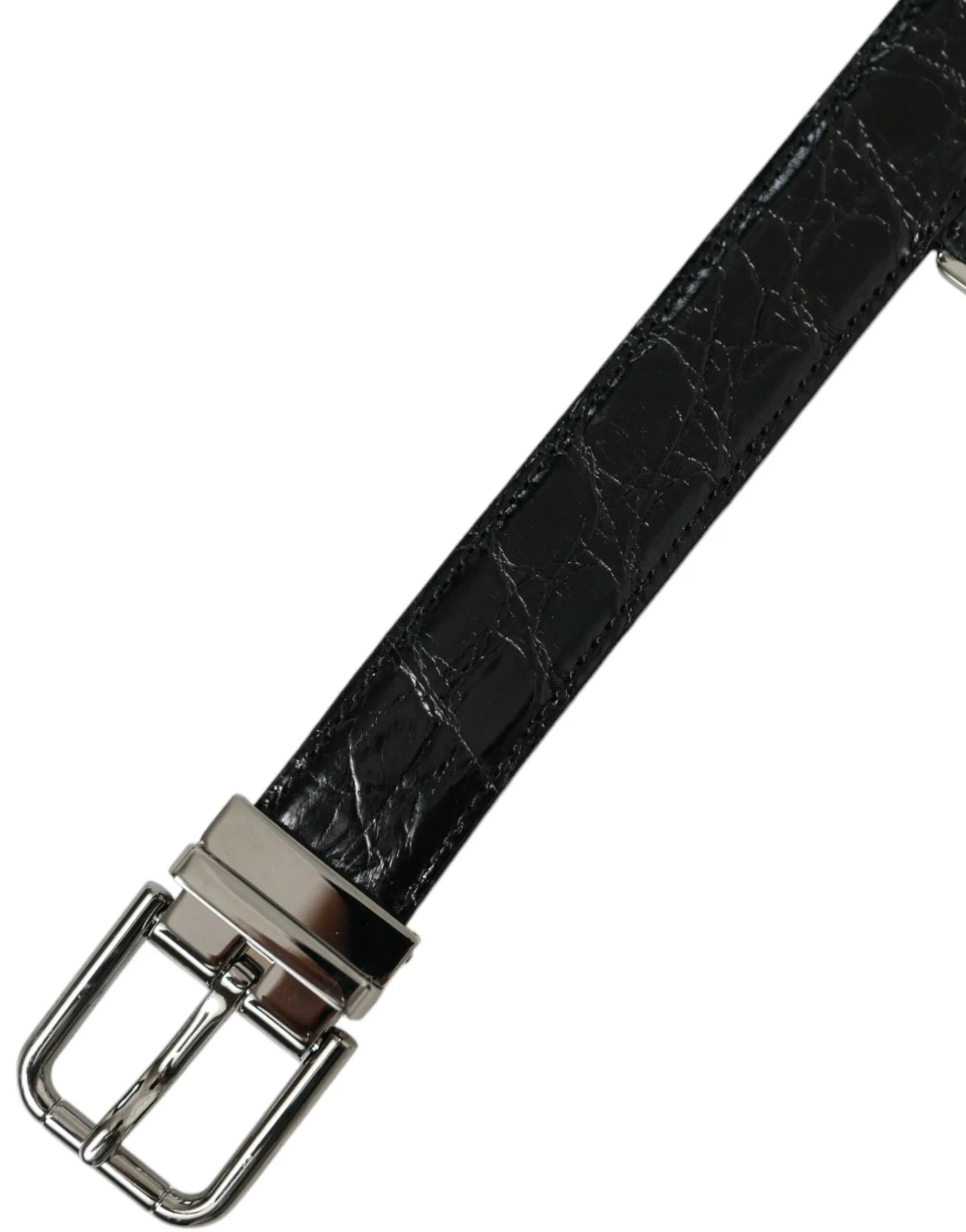 Elegant Black Leather Belt with Metal Buckle sold by Louxly product image thumbnail 5