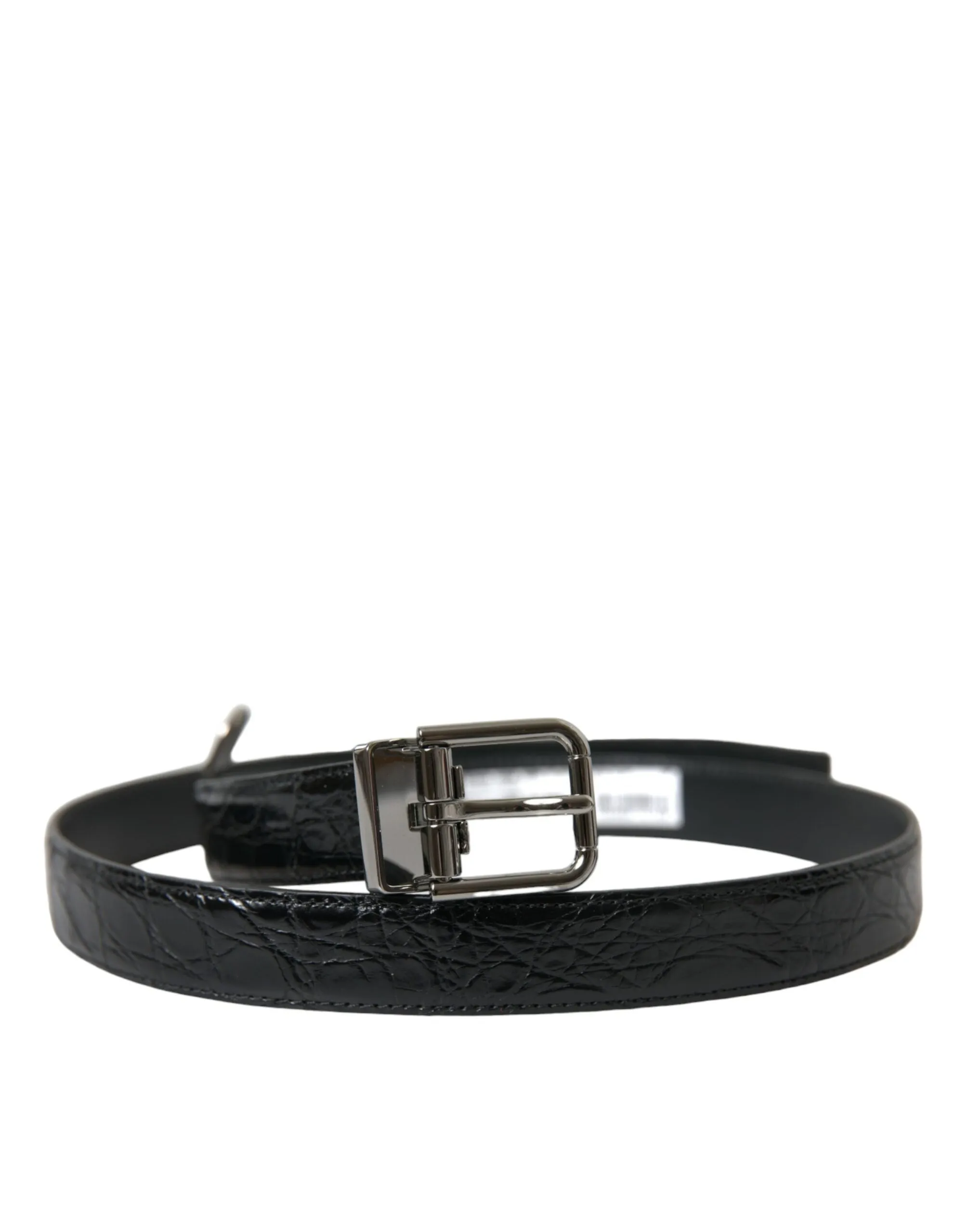 Elegant Black Leather Belt with Metal Buckle sold by Louxly