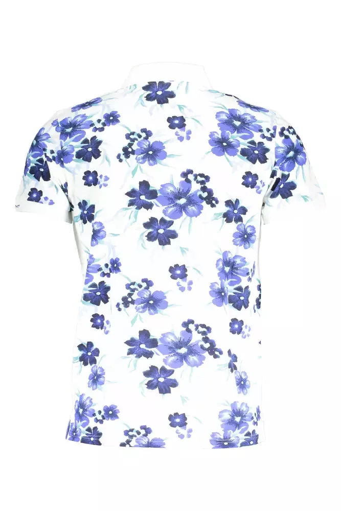 Elegant White Short Sleeve Polo for Men sold by Louxly product image thumbnail 2