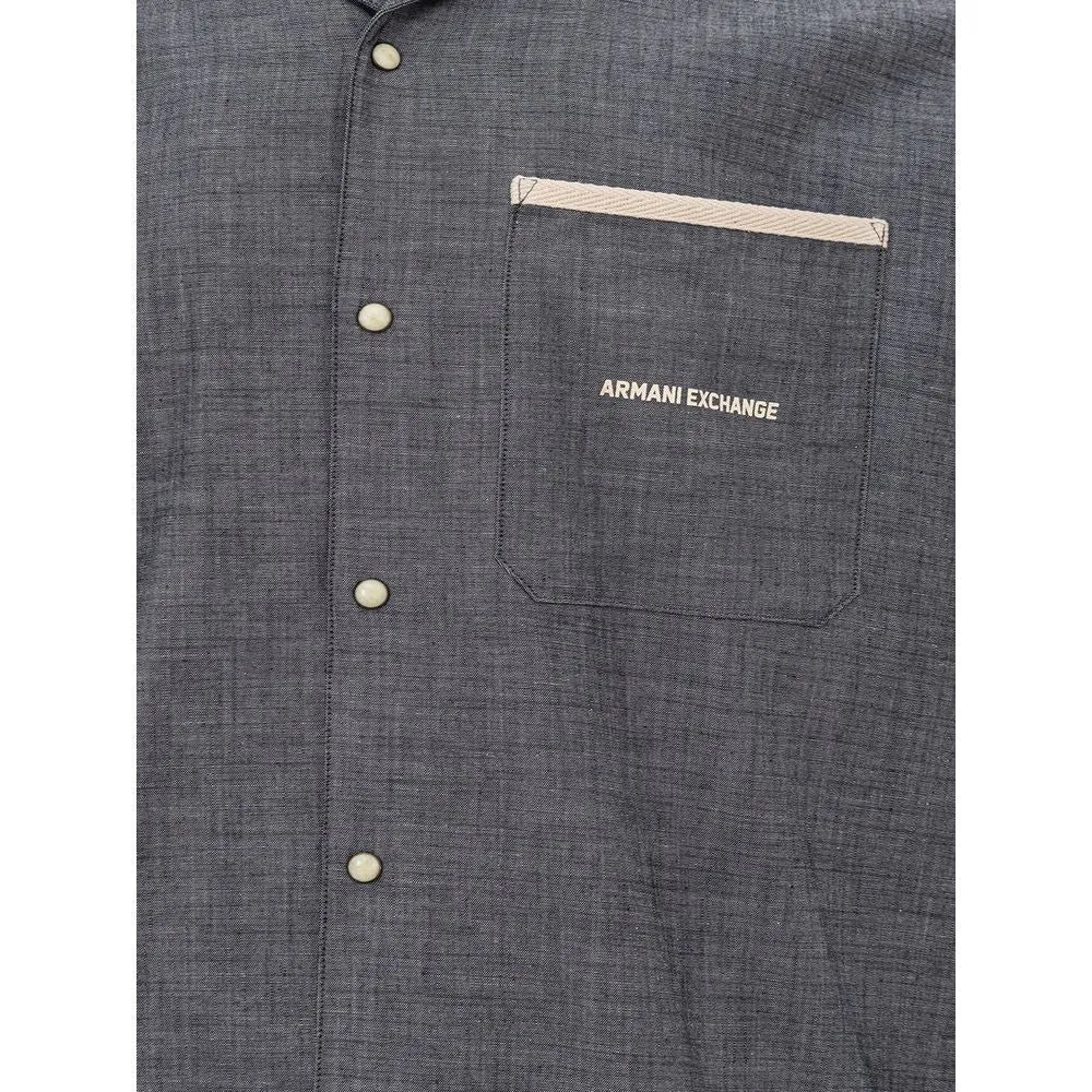 Sleek Cotton Blue Shirt for Men sold by Louxly product image thumbnail 3