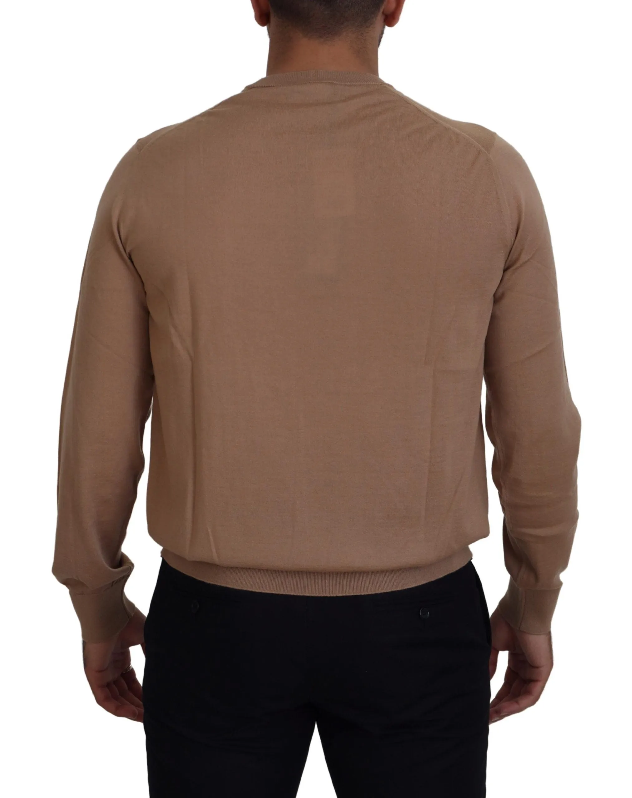 Beige Cashmere Crewneck Pullover Sweater sold by Louxly product image thumbnail 2