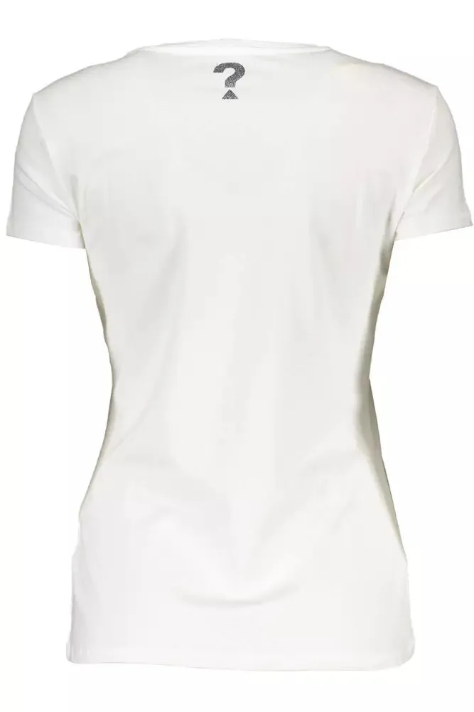 Chic White Logo Tee with Stretch Comfort sold by Louxly product image thumbnail 2