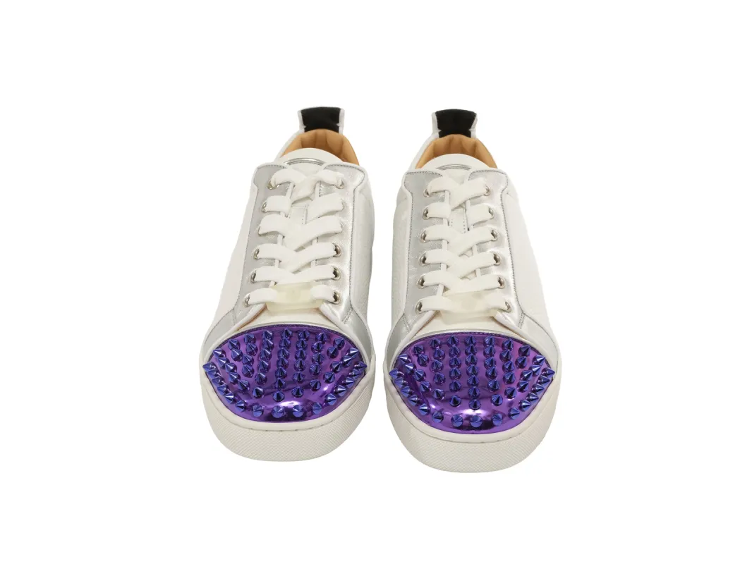 Louis Junior Spikes Flat Contrasting Leather Sneakers sold by Louxly