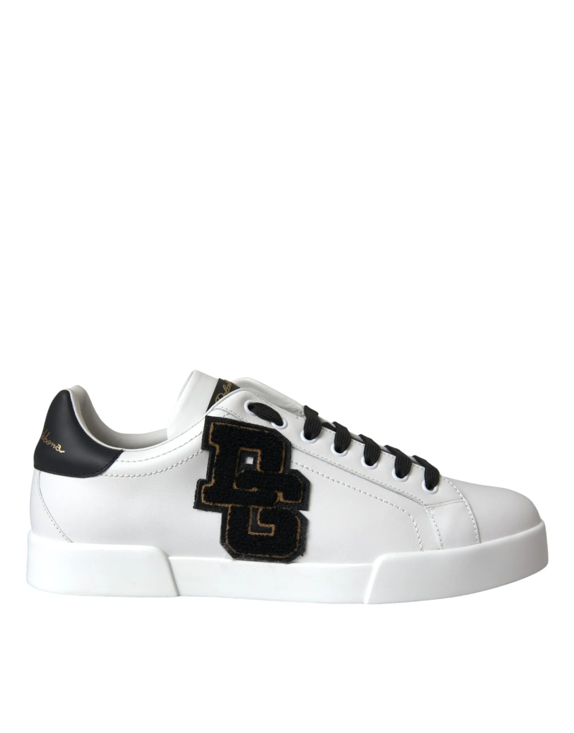White Leather DG Logo Casual Low Top Sneakers Shoes sold by Louxly