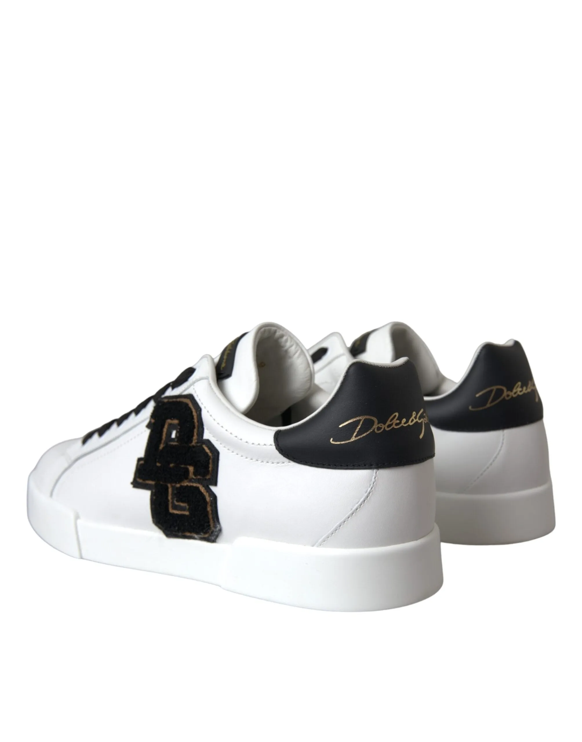 White Leather DG Logo Casual Low Top Sneakers Shoes sold by Louxly product image thumbnail 4