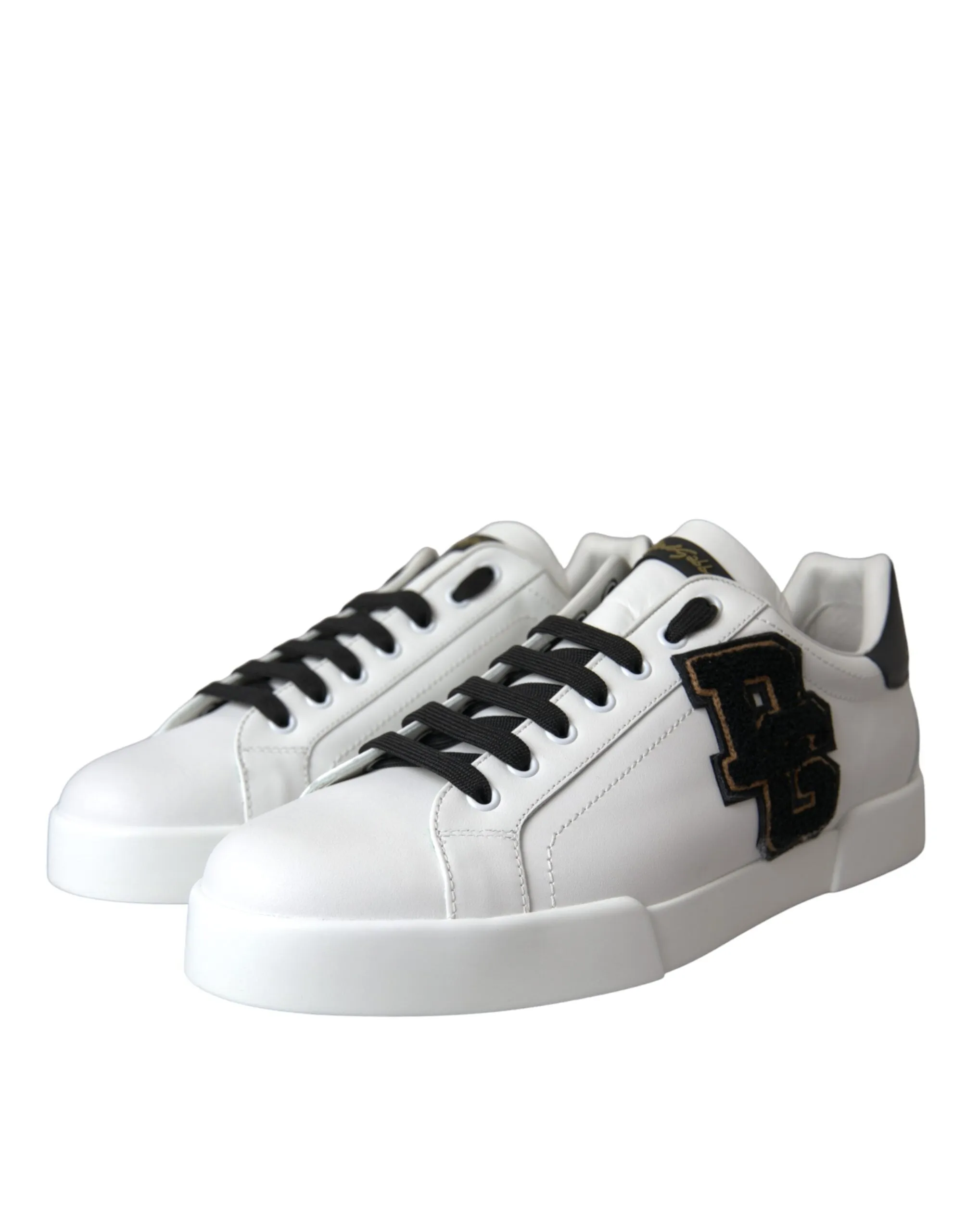 White Leather DG Logo Casual Low Top Sneakers Shoes sold by Louxly product image thumbnail 3