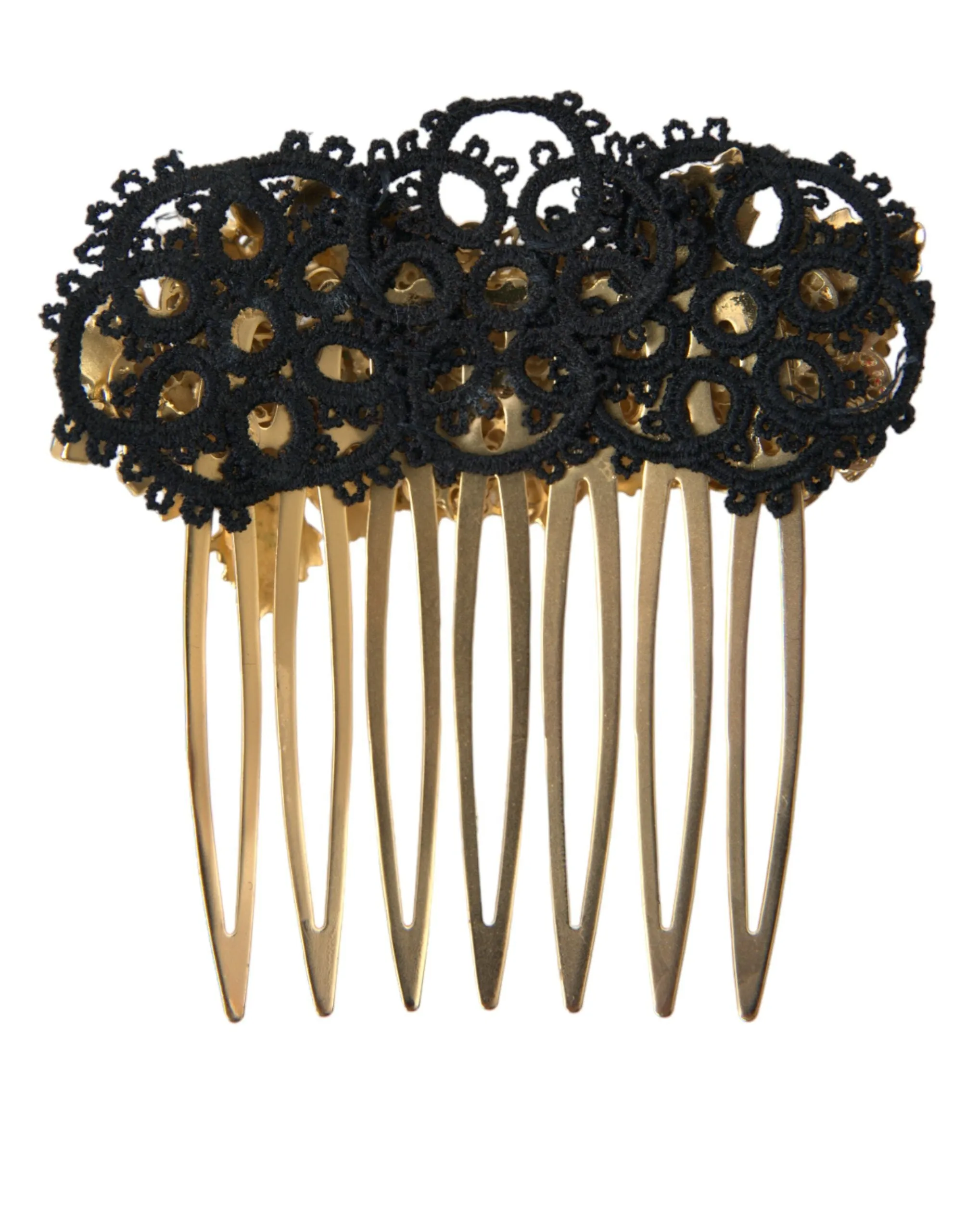 Gold Brass Crystal Lady Bug Women Hair Comb sold by Louxly product image thumbnail 3