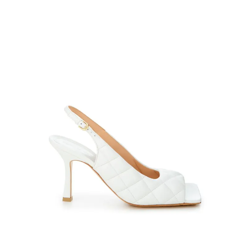 Elegant White Leather Sandals sold by Louxly