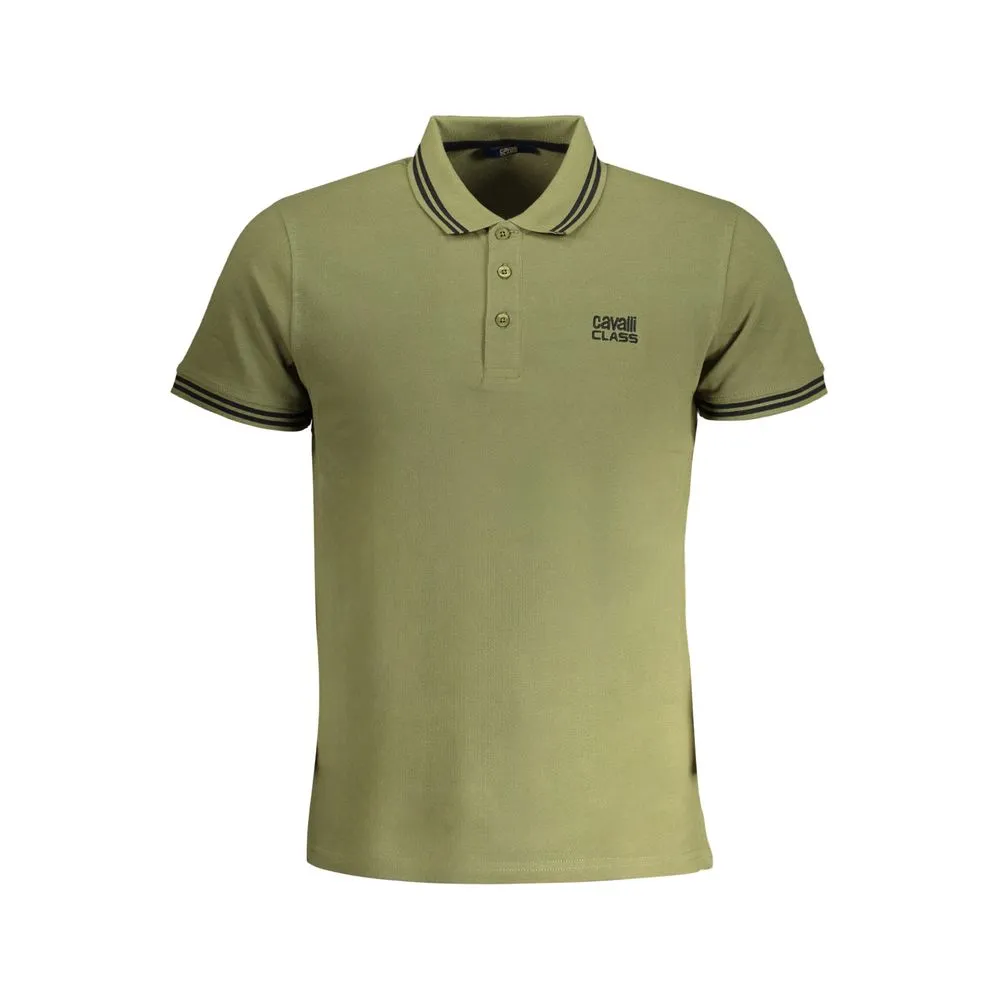 Green Cotton Polo Shirt sold by Louxly