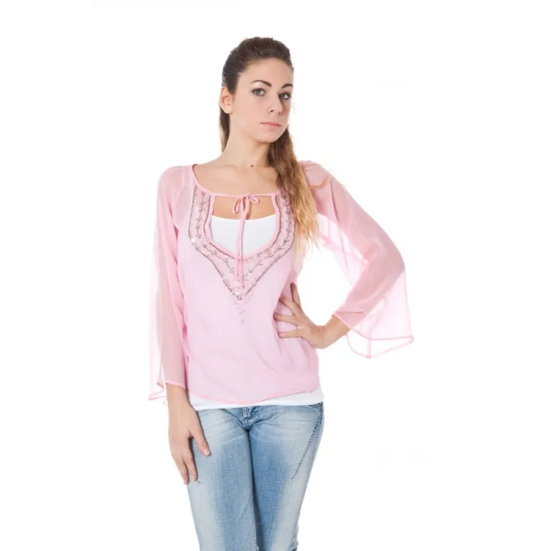 Pink Silk Tops & T-Shirt sold by Louxly