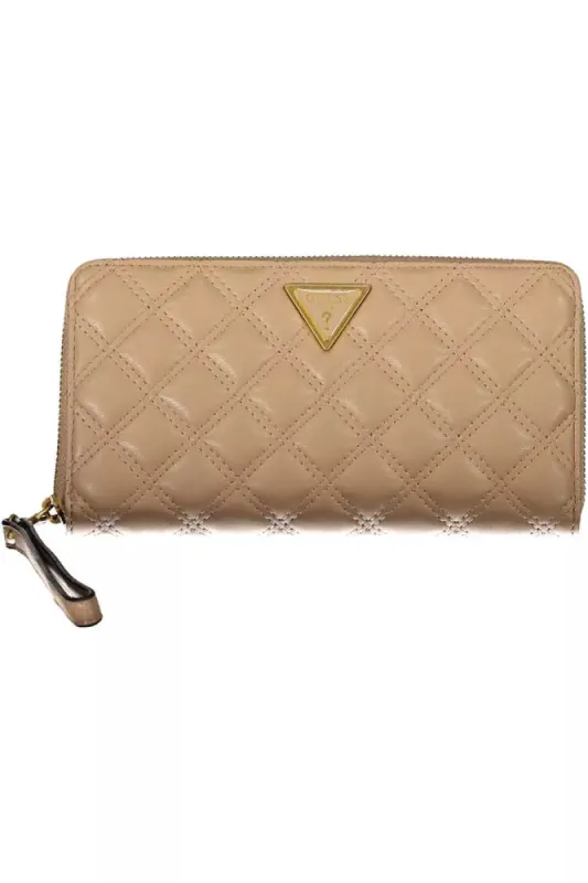 Beige Polyethylene Women Wallet sold by Louxly