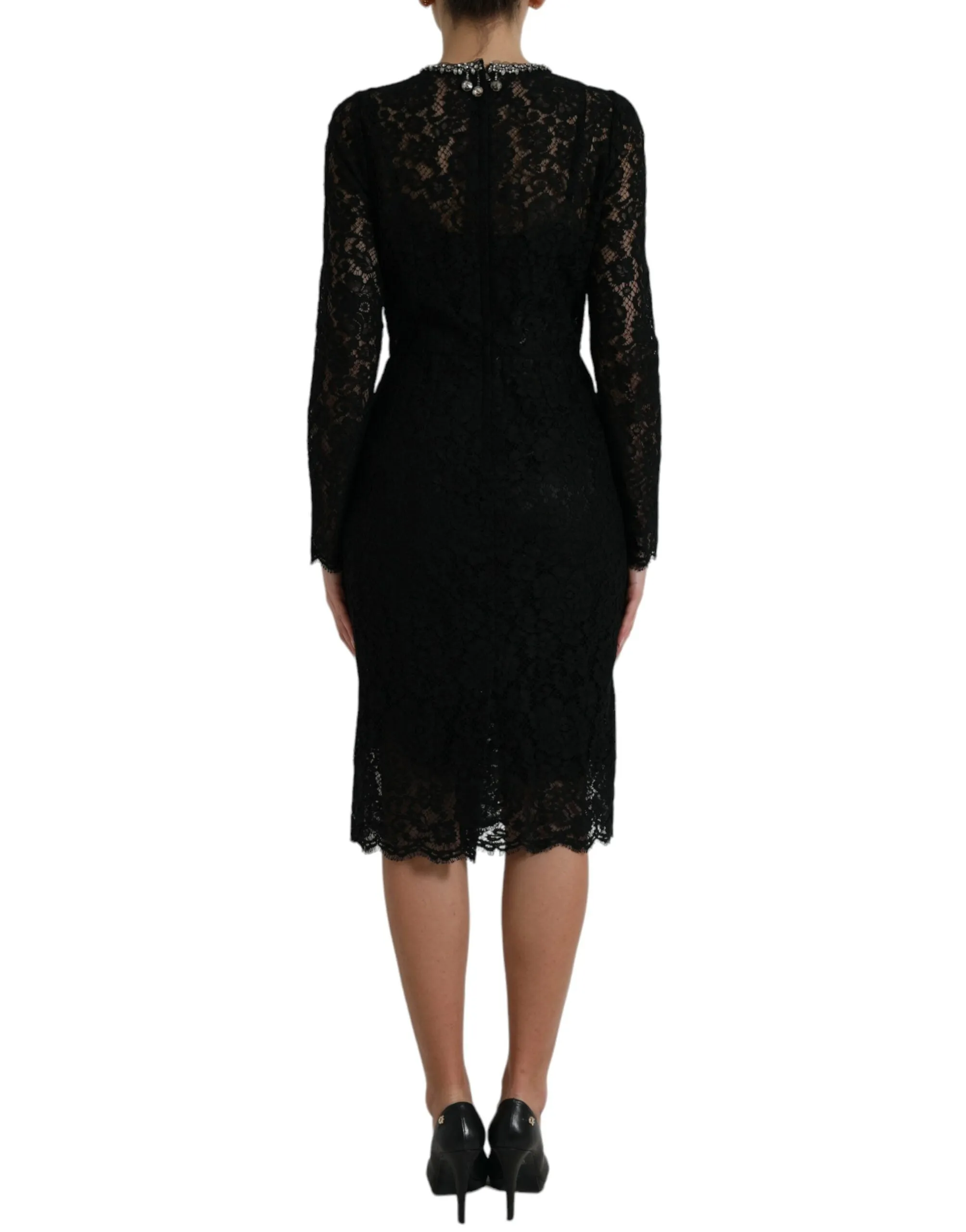 Elegant Crystal-Embellished Sheath Dress sold by Louxly product image thumbnail 3