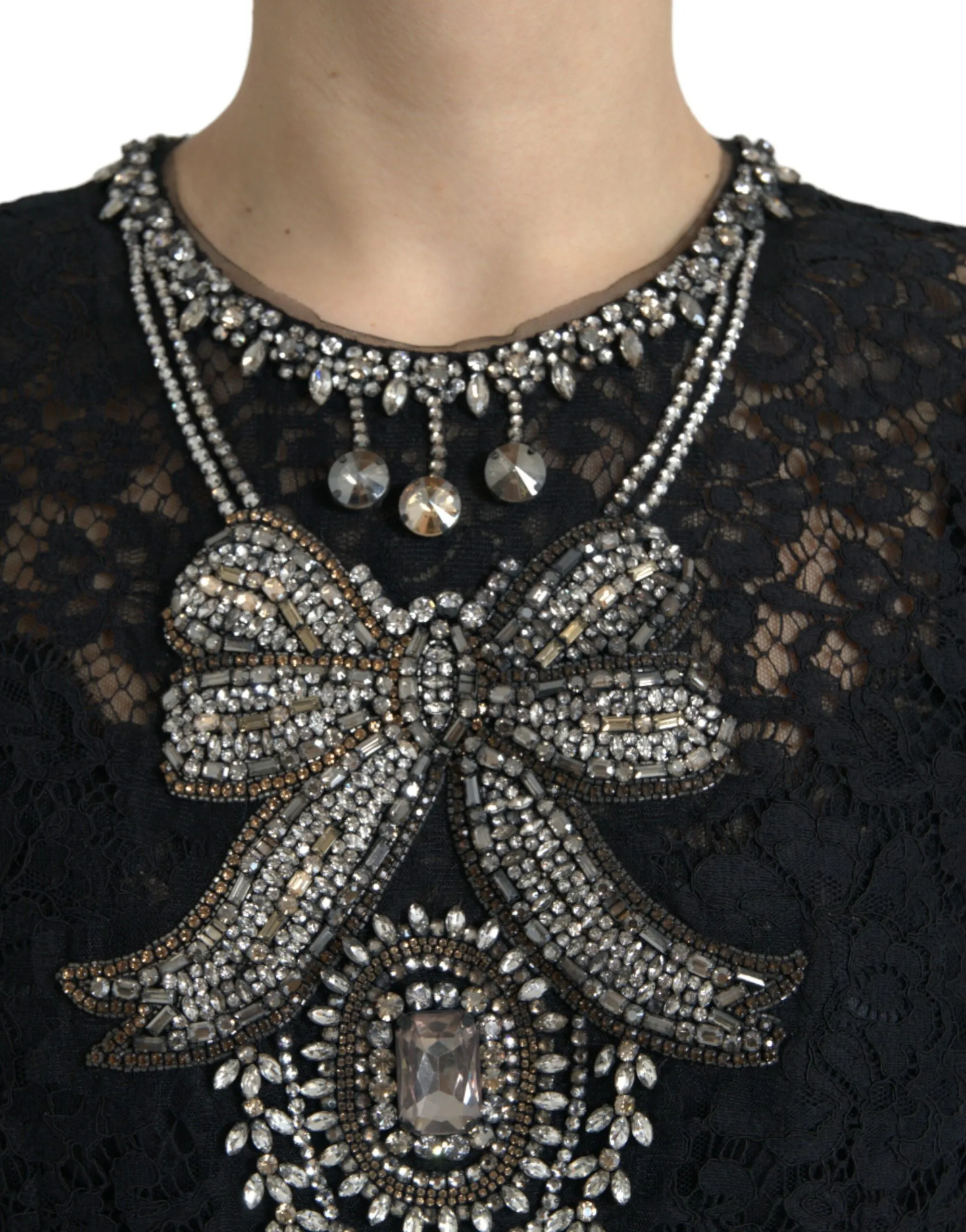 Elegant Crystal-Embellished Sheath Dress sold by Louxly product image thumbnail 4