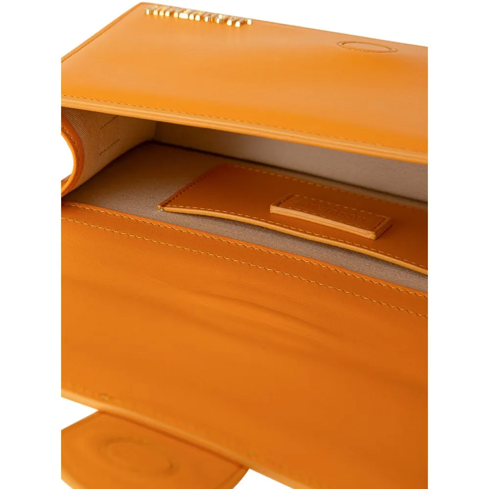 Orange Leather Handbag sold by Louxly product image thumbnail 5