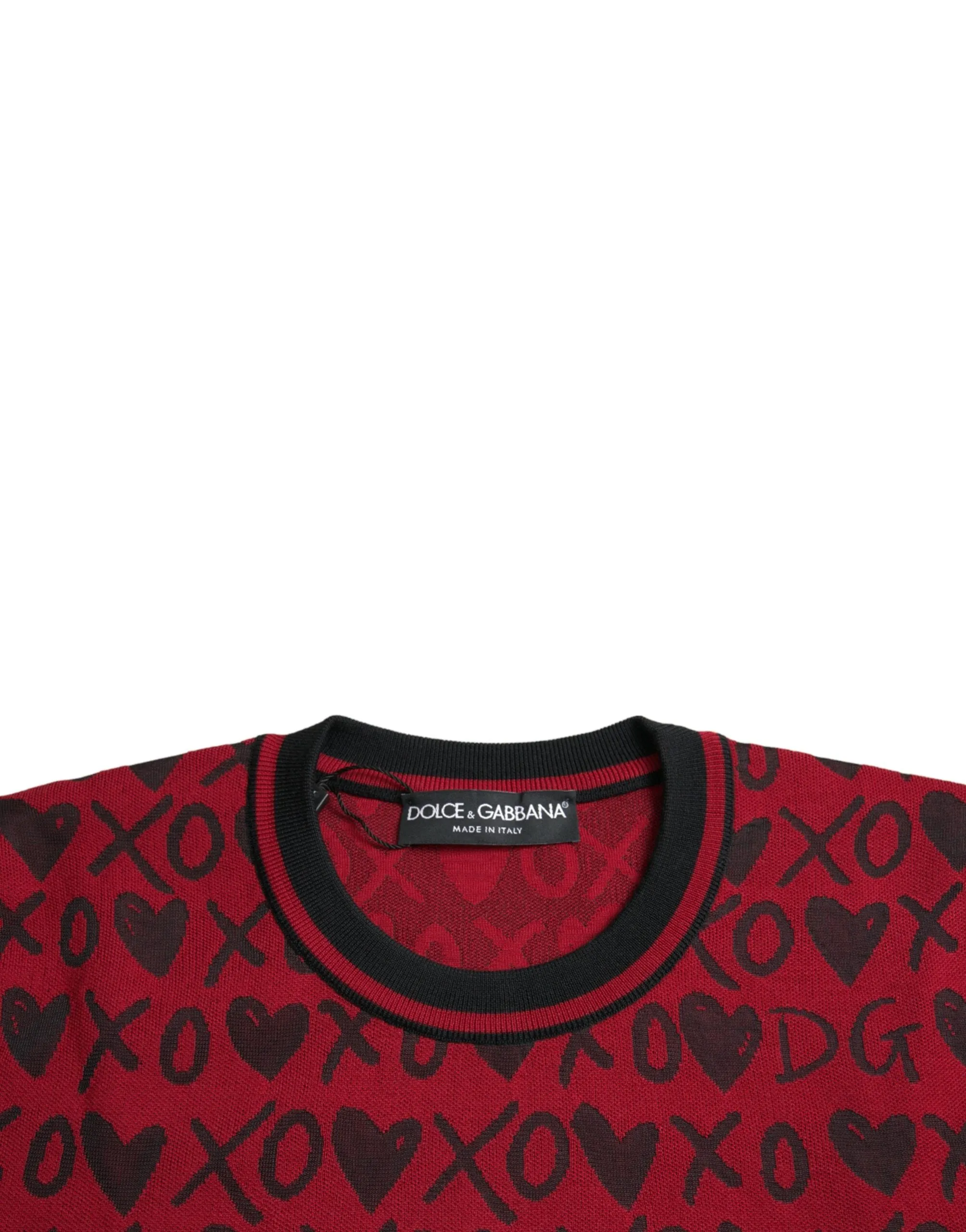 Red Black XOXO Crew Neck Pullover Sweater sold by Louxly product image thumbnail 3