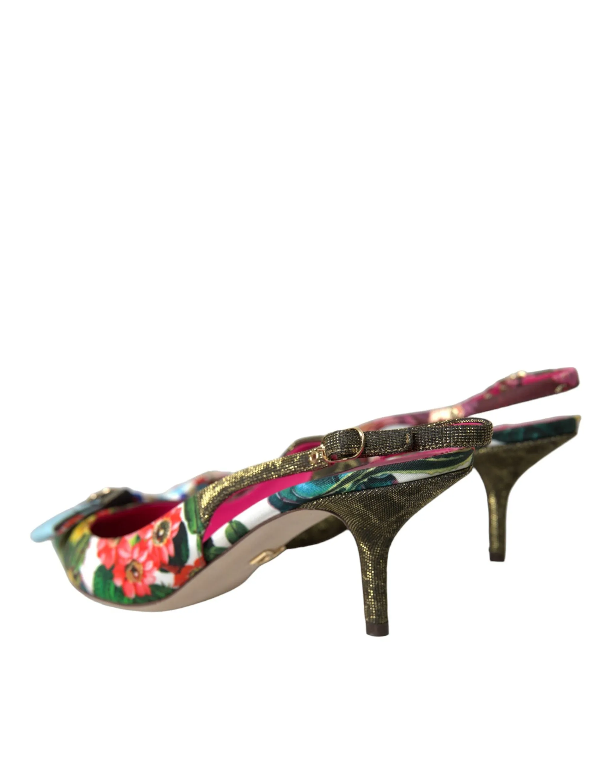 Multicolor Floral Patchwork Slingbacks Shoes sold by Louxly product image thumbnail 4