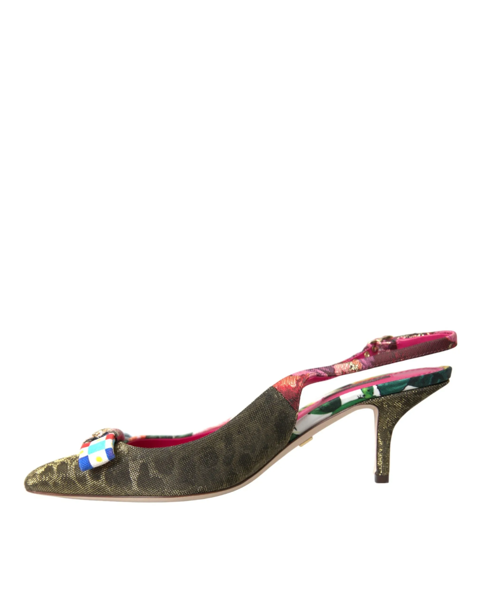 Multicolor Floral Patchwork Slingbacks Shoes sold by Louxly product image thumbnail 5