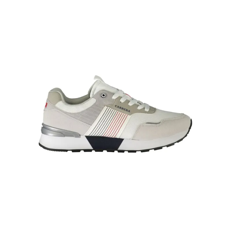 White Polyester Sneaker sold by Louxly