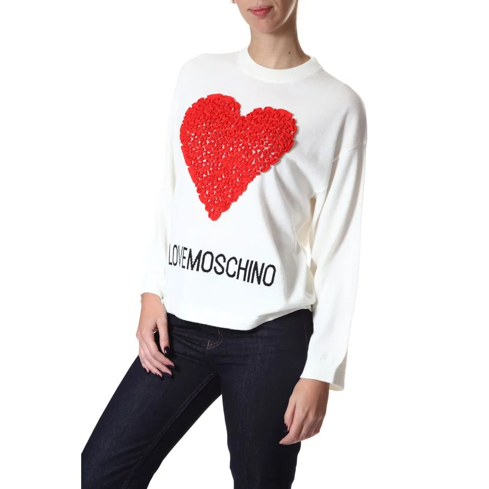 Embossed Heart Wool Blend Sweater sold by Louxly product image thumbnail 3