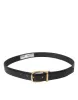 Black Calf Leather Gold Metal Buckle Belt sold by Louxly