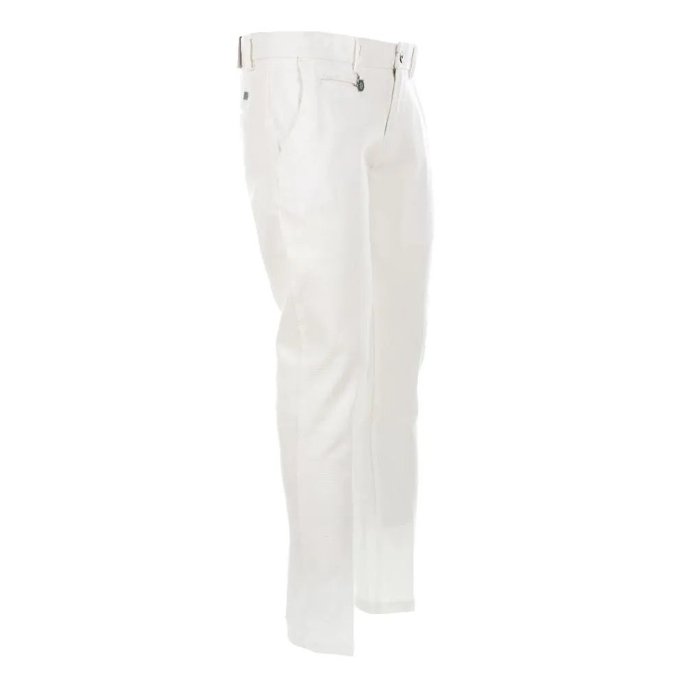 Honeycomb Cotton Chino Trousers - Pristine White sold by Louxly product image thumbnail 3