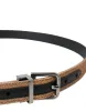 Gold Glitter Leather Silver Metal Buckle Belt sold by Louxly