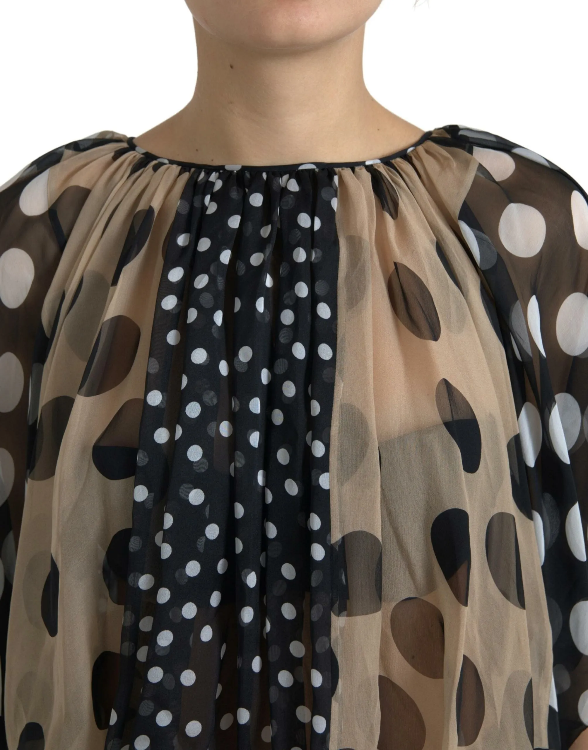 Elegant Polka Dot Silk Blouse sold by Louxly product image thumbnail 2