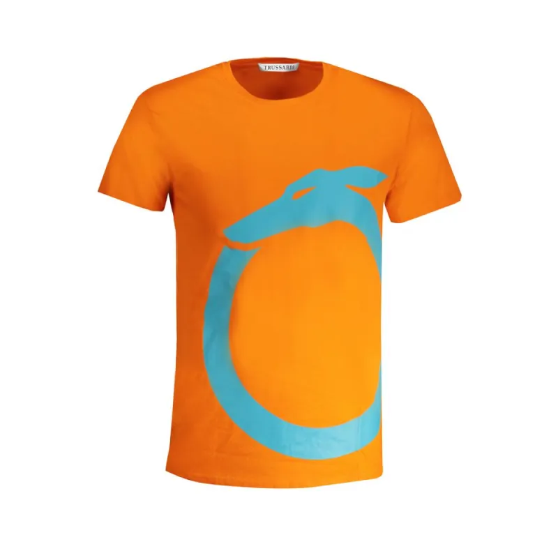 Orange Cotton T-Shirt sold by Louxly