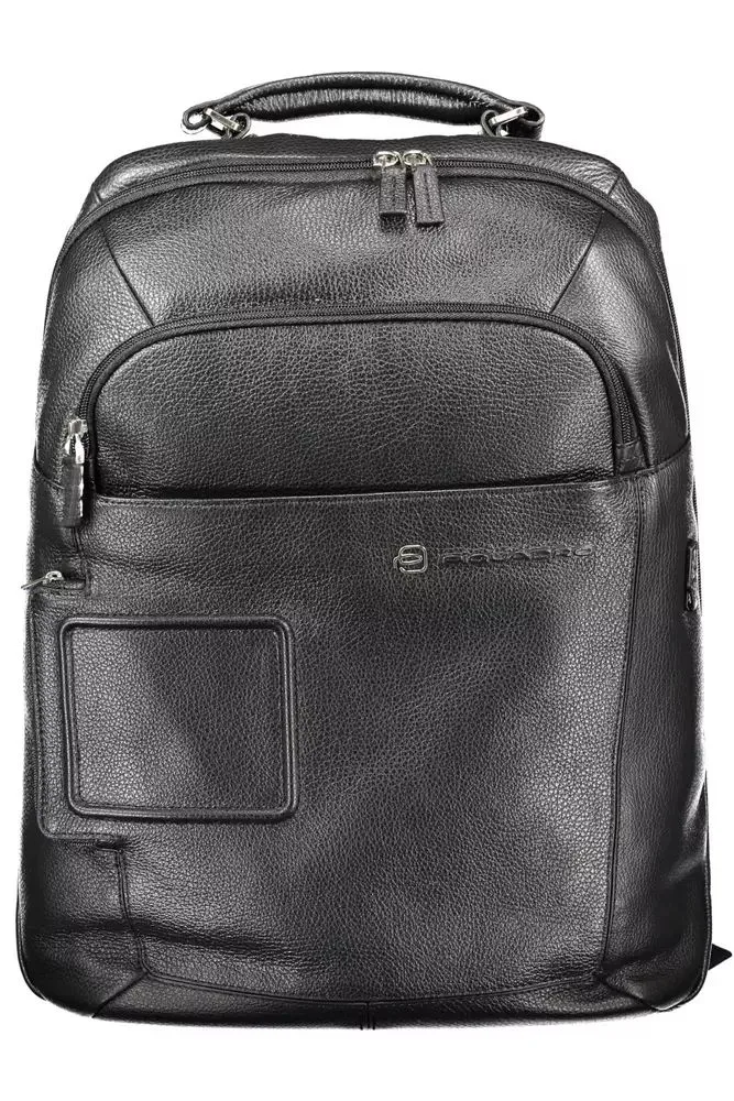 Black Leather Men Backpack sold by Louxly