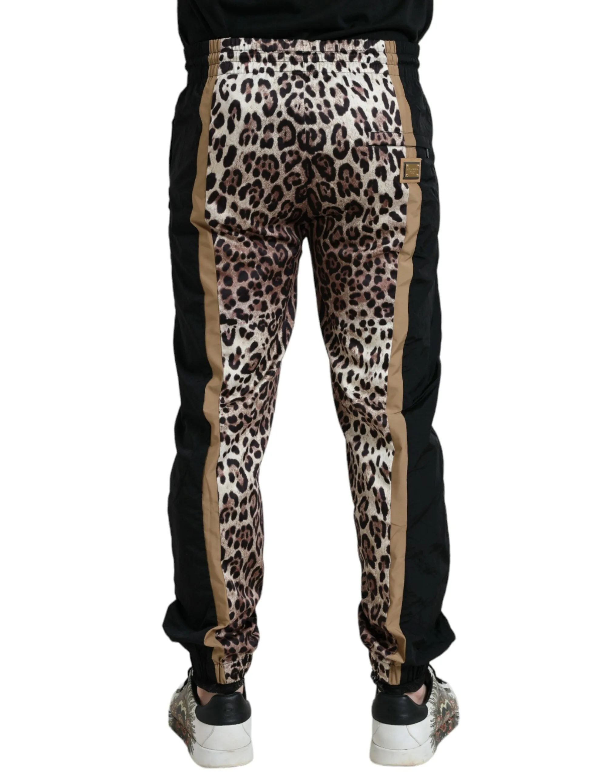 Brown Leopard Print Polyester Jogger Pants sold by Louxly product image thumbnail 2