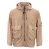 Elevated Urban Style Beige Polyamide Jacket sold by Louxly