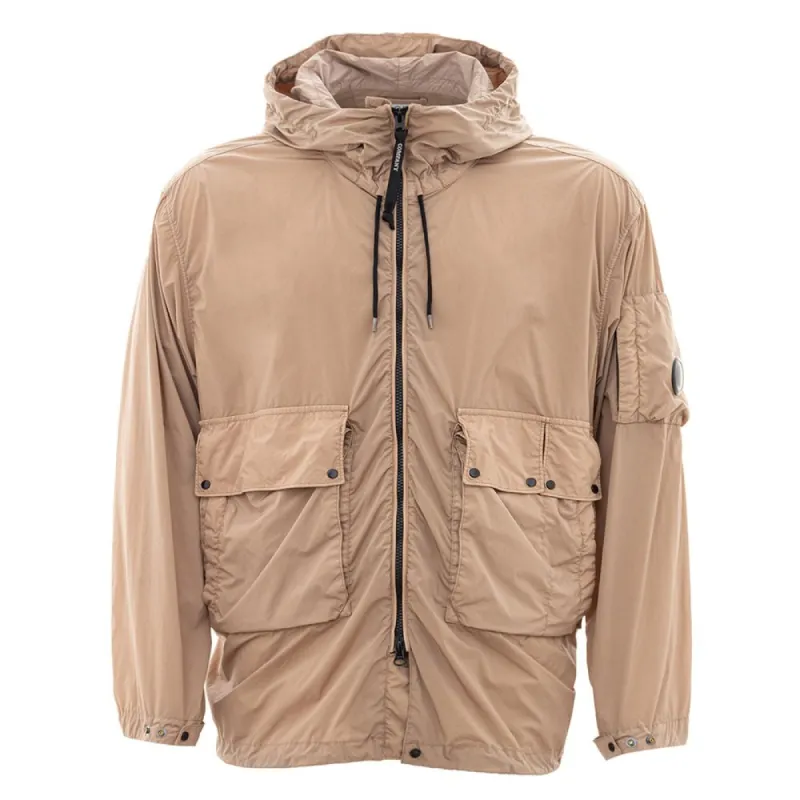 Elevated Urban Style Beige Polyamide Jacket sold by Louxly
