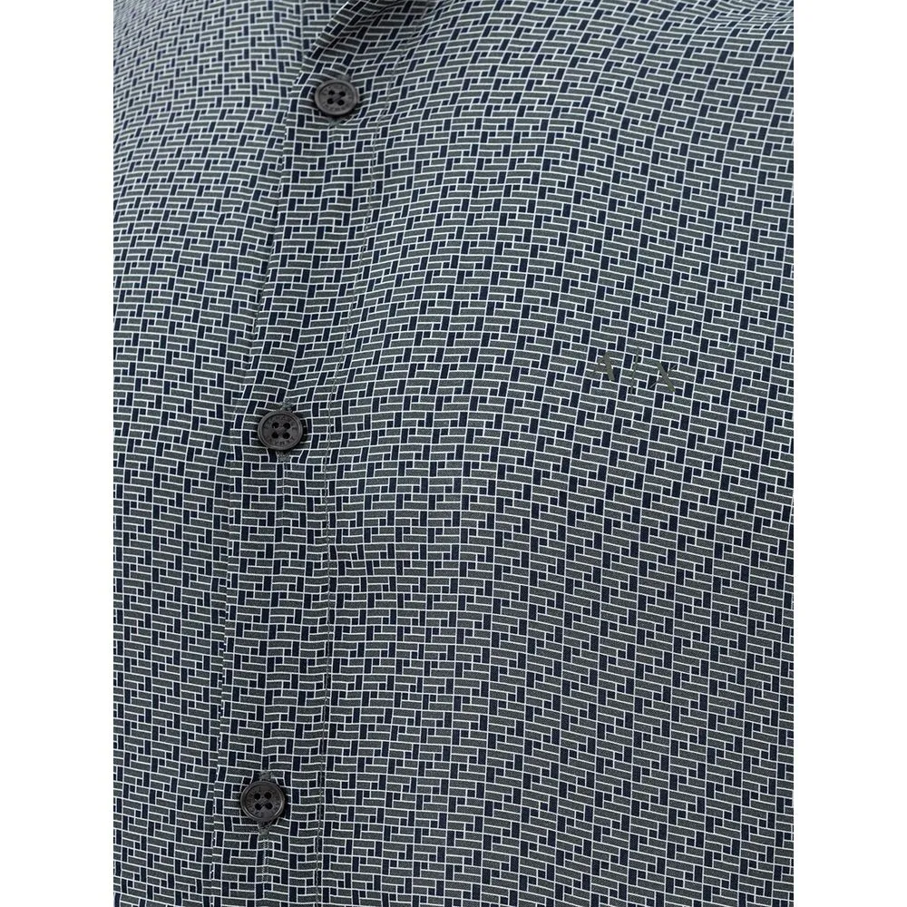 Sleek Black Viscose Shirt for Men sold by Louxly product image thumbnail 3