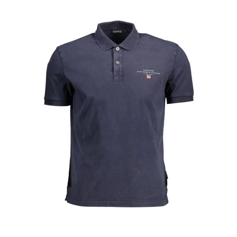 Blue Cotton Men Polo Shirt sold by Louxly