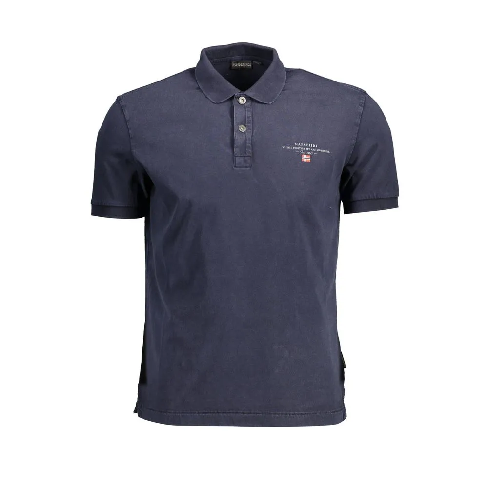 Blue Cotton Men Polo Shirt sold by Louxly